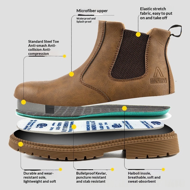 Wear-resistant And Non-slip Work Shoes Men